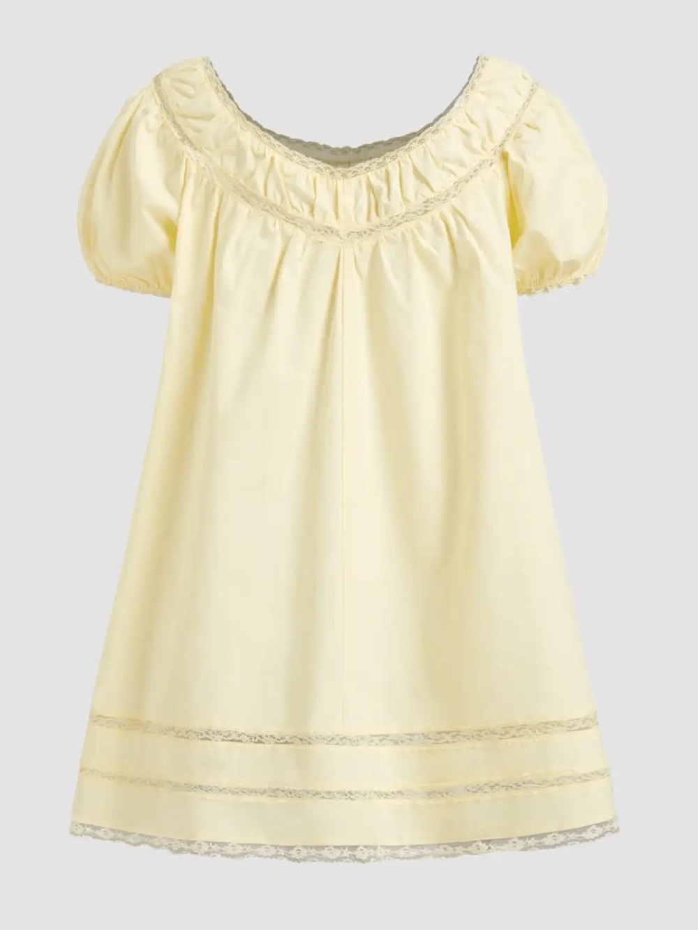 NWT CIDER Baby Doll Dress in Butter Yellow Sz M 100% Cotton - Picture 10 of 14